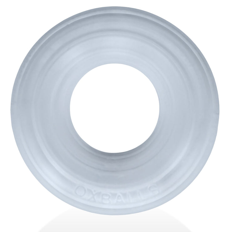 HUJ Roto Groovy Rim Cockring Ballstretcher - Clear Steam