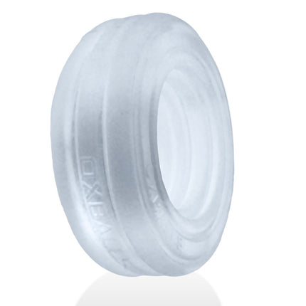 HUJ Roto Groovy Rim Cockring Ballstretcher - Clear Steam