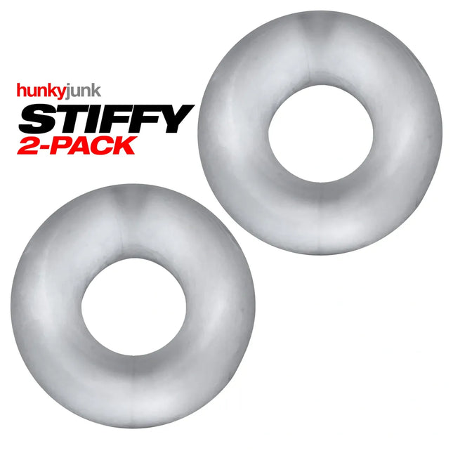HUJ Stiffy 2-pack cockring clear ice