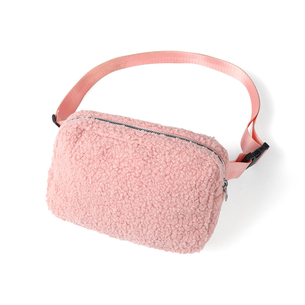 Sherpa fanny pack pink