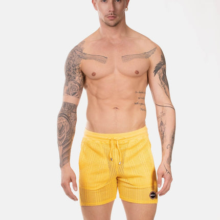 Barcode Berlin Blaise 4-inch Crochet Shorts - Yellow