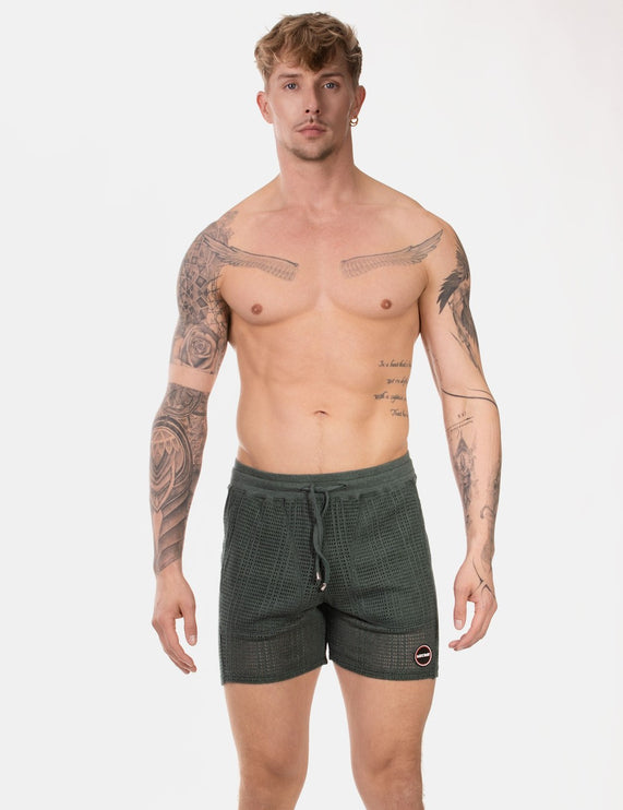 Barcode Berlin Blaise 4-inch Crochet Shorts - Green