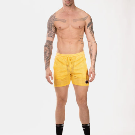 Barcode Berlin Blaise 4-inch Crochet Shorts - Yellow