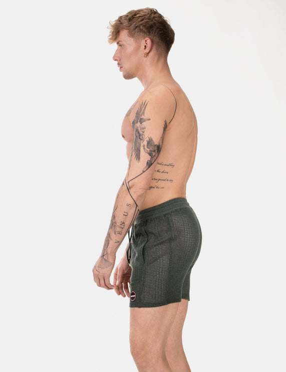 Barcode Berlin Blaise 4-inch Crochet Shorts - Green