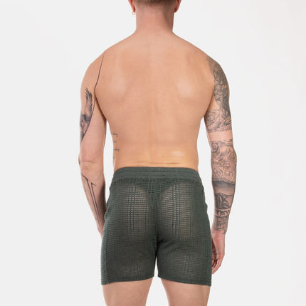 Barcode Berlin Blaise 4-inch Crochet Shorts - Green