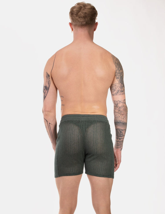 Barcode Berlin Blaise 4-inch Crochet Shorts - Green