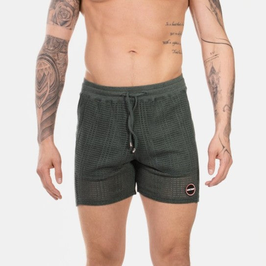 Barcode Berlin Blaise 4-inch Crochet Shorts - Green