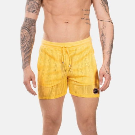 Barcode Berlin Blaise 4-inch Crochet Shorts - Yellow