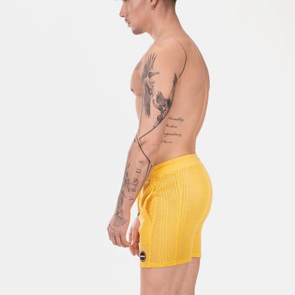 Barcode Berlin Blaise 4-inch Crochet Shorts - Yellow