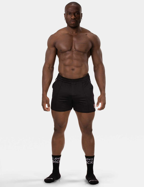 Barcode Berlin Luka 4.5" gym short micromesh black/white