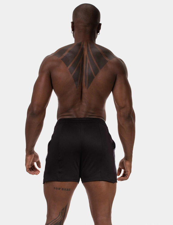 Barcode Berlin Luka 4.5" gym short micromesh black/white