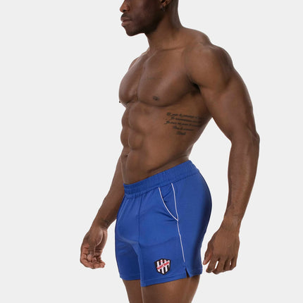 Barcode Berlin Luka 4.5" gym short micromesh blue/white