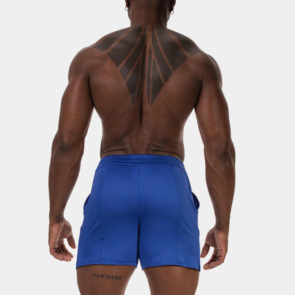 Barcode Berlin Luka 4.5" gym short micromesh blue/white