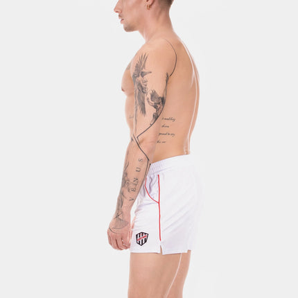 Barcode Berlin Luka 4.5" gym short micromesh white/red