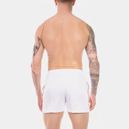 Barcode Berlin Luka 4.5" gym short micromesh white/red