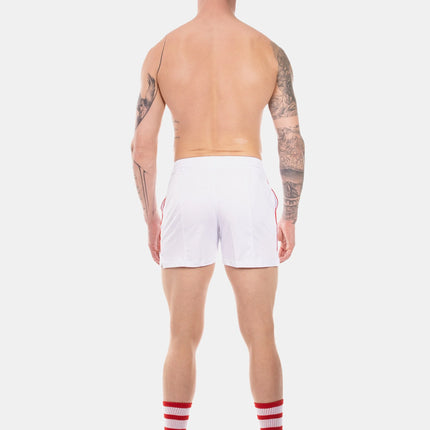 Barcode Berlin Luka 4.5" gym short micromesh white/red