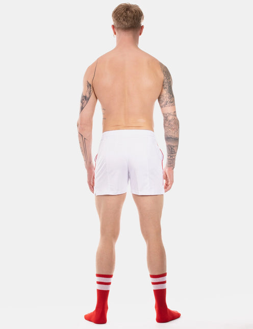 Barcode Berlin Luka 4.5-Inch Micromesh Gym Shorts - White/Red