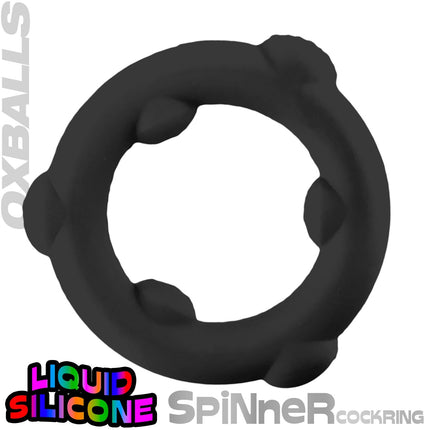 Oxballs Spinner Extra Grip Cockring - Black