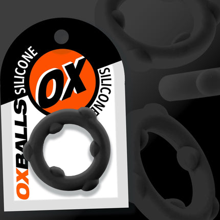 Oxballs Spinner Extra Grip Cockring - Black