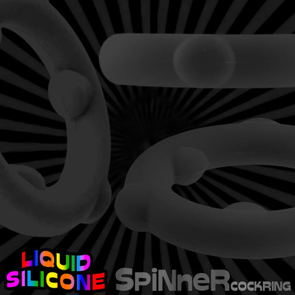 Oxballs Spinner Extra Grip Cockring - Black