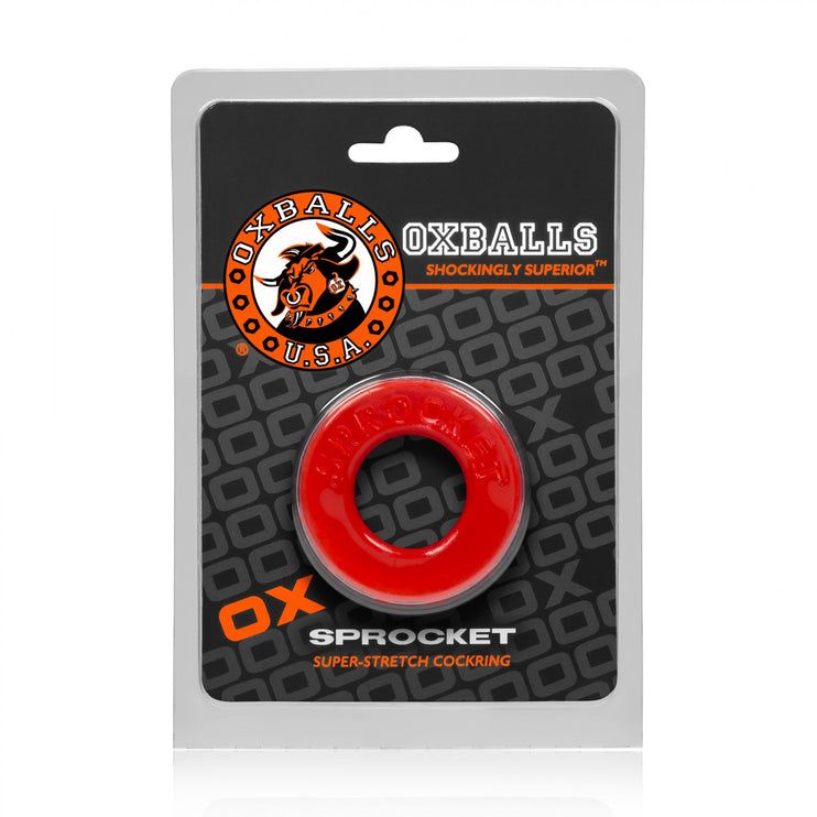Oxballs Sprocket Super-Stretch Cockring - Red