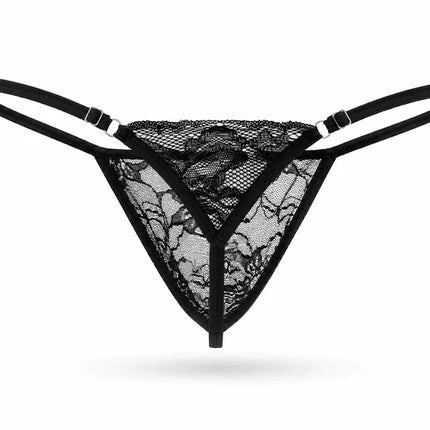 Sexy Boy Lace Thong - Black