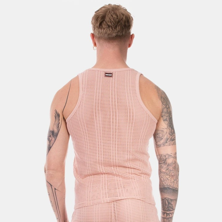 Barcode Berlin Alabin crochet tank top rose