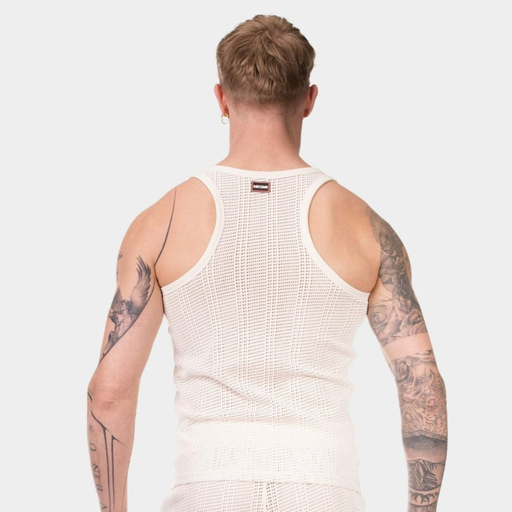 Barcode Berlin Barnabe crochet tank top nude