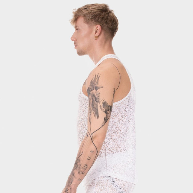 Barcode Berlin Joshua Burnout Tank - White