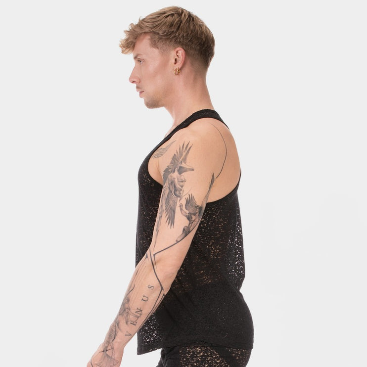 Barcode Berlin Joshua tank top burnout black