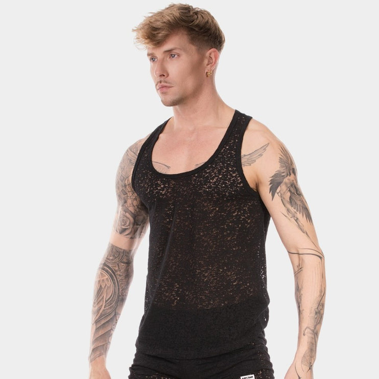 Barcode Berlin Joshua tank top burnout black