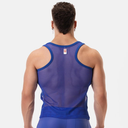 Barcode Berlin Kenan mesh tank top blue