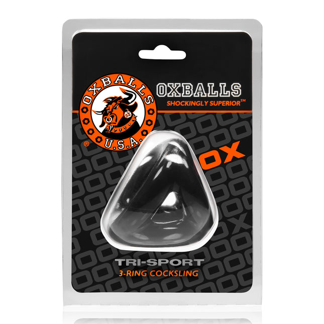 Oxballs Tri-Sport 3-ring Cocksling - Black