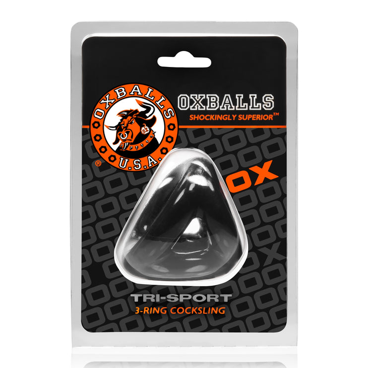 Oxballs Tri-Sport 3-ring Cocksling - Black