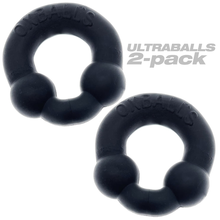 Oxballs Ultraballs "Fuck" Cockring 2-Pack - Night Black