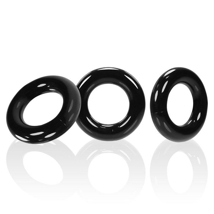 Oxballs Willy Stackable Cockring 3-Pack - Black