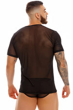 JOR Brave slim fit mesh t-shirt black