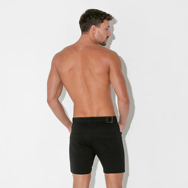 Code 22 slim fit 5" 5-pocket stretch short 9712 black egoist chicago egoistunderwear.com