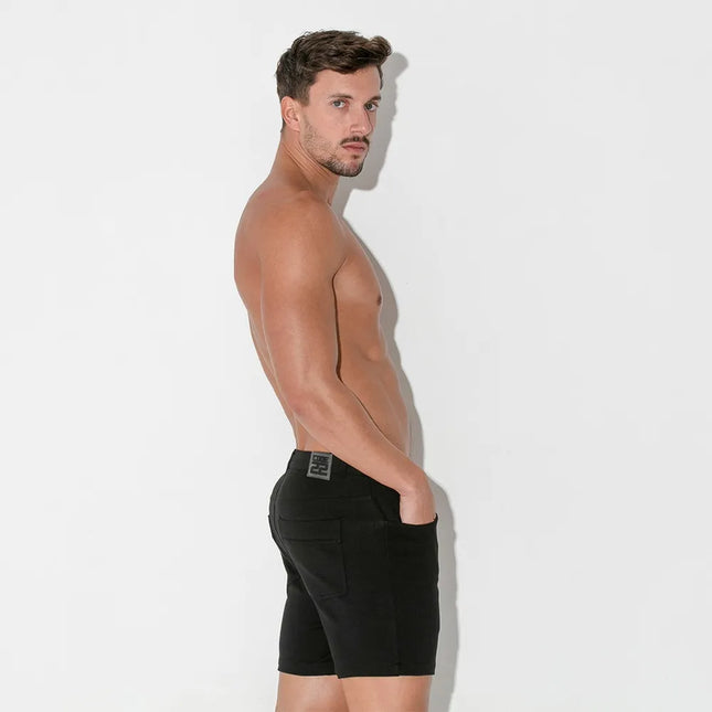 Code 22 slim fit 5" 5-pocket stretch short 9712 black egoist chicago egoistunderwear.com
