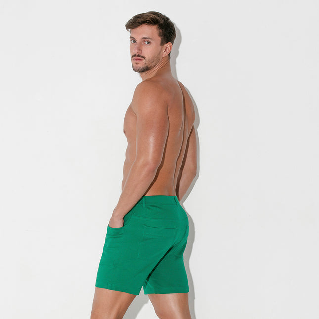 Code 22 slim fit 5" 5-pocket stretch short 9712 green egoist chicago egoistunderwear.com