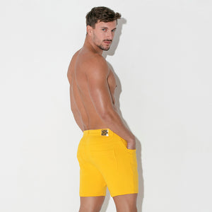 Code 22 slim fit 5" stretch short 9712 yellow