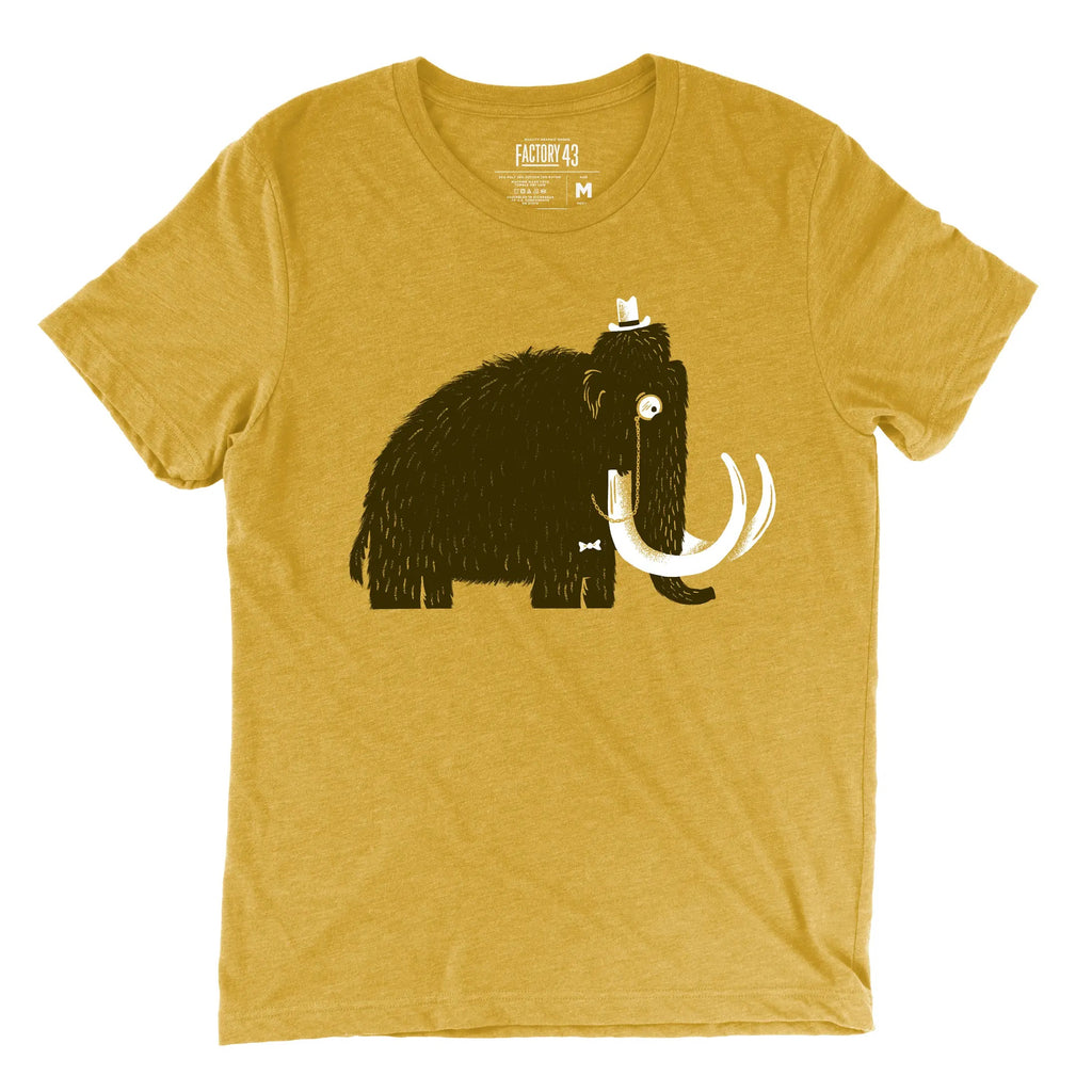 Factory 43 Fancy Mammoth slim fit t-shirt mustard yellow