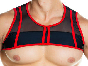 Gigo Skin harness mesh red/black