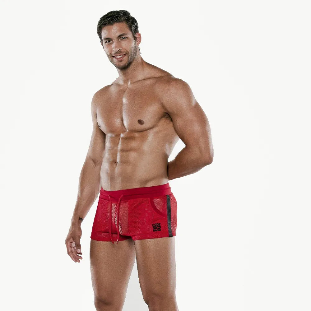 Code 22 See Me 1" short 9618 mesh red